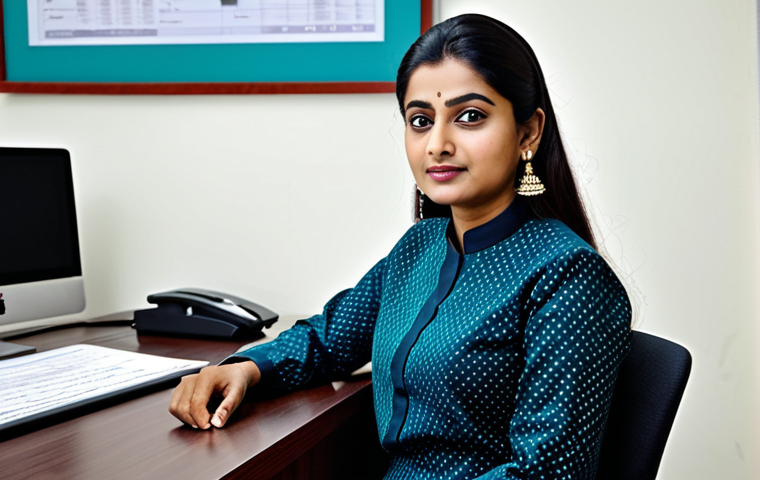 **
A professional businesswoman in a modest salwar kameez, sitting at a desk in a modern office in Dhaka, Bangladesh, fully clothed, appropriate attire, safe for work, perfect anatomy, natural proportions, professional photography, high quality.
**