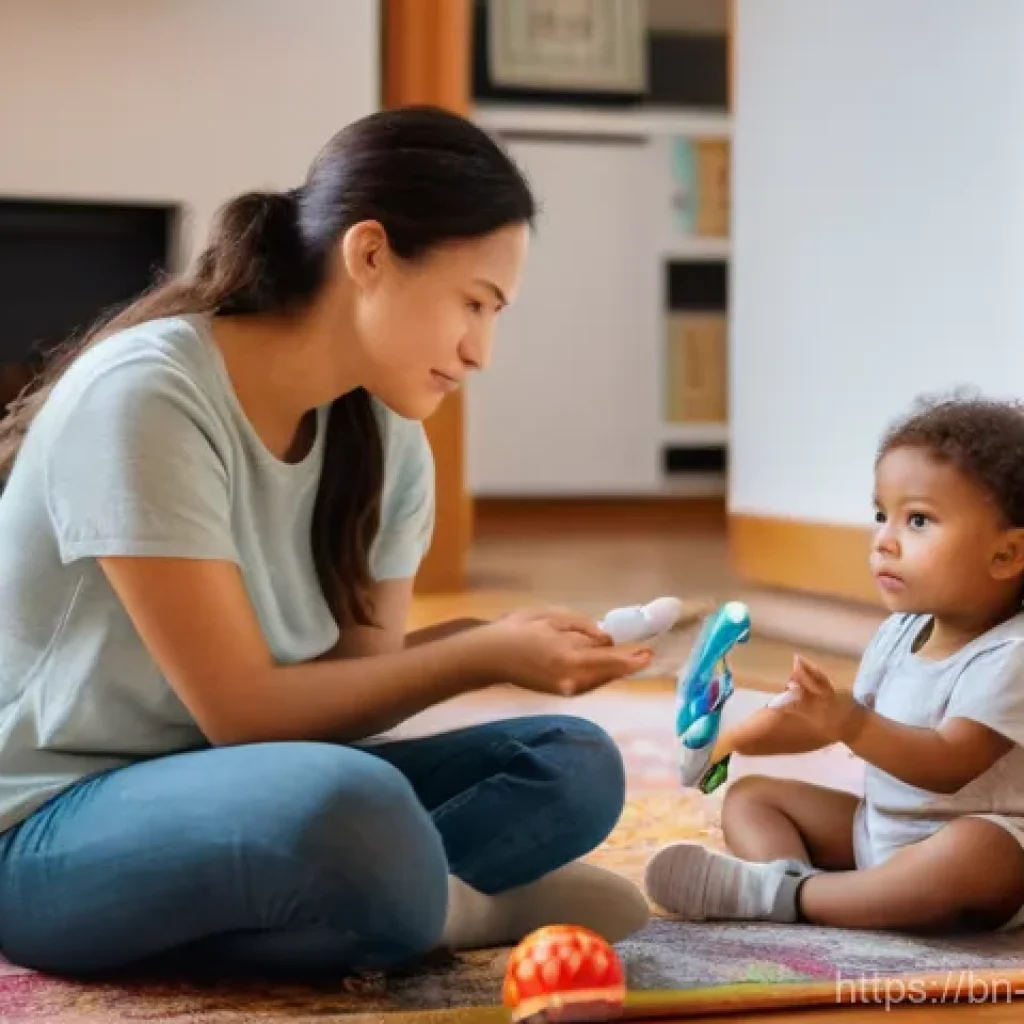 비폭력 커뮤니케이션을 통한 갈등 해결 - **Prompt: Empathetic Parent-Child Communication about Tidying Up**
"A brightly lit, cozy living ...